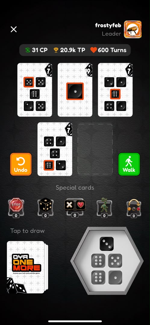 Oya One More dice game